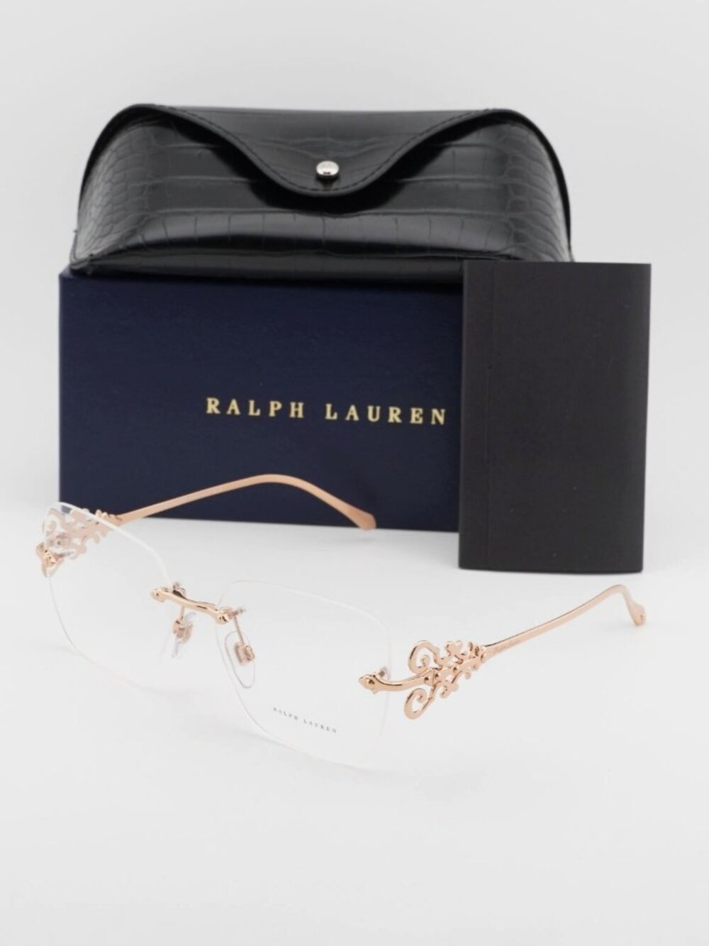 Ralph Lauren RL5130 9329 Eyeglasses Gold Rimless 56mm Butterfly Frame
